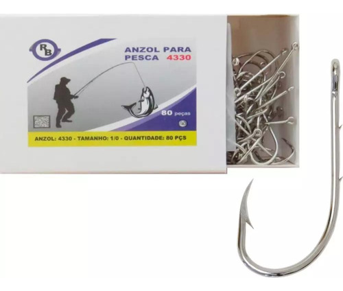 Anzol Para Pesca Tamanho 1/0 - 320 Peças