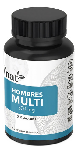 Vitamina Para Hombre Multivitamínico Vnat 200 Caps Minerales Sabor Neutro