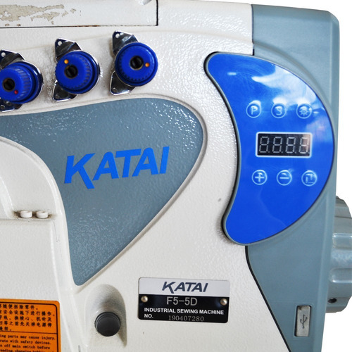 Imagen 5 de 6 de Overlock Industrial 5 Hilos 110v Con Motor Servo F5-5d Katai
