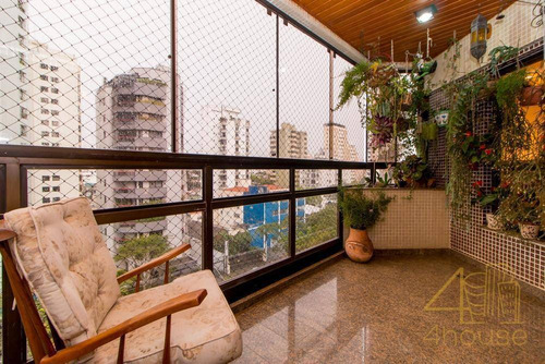 Imagem 4 de 13 de Apartamento Recuado De 217m2 Moema Indios Com Lazer Completo - Ap2517