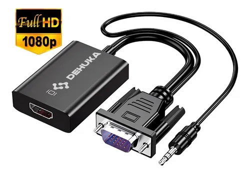 Convertidor Vga Hdmi Audio Adaptador Conversor Pc Tv Monitor