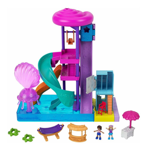 Polly Pocket Pollyville Super Slidin' - Parque Acuático Jms