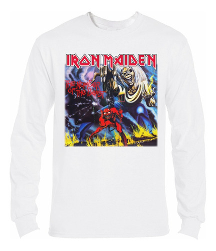 Polera Ml Iron Maiden The Number Of The Be Metal Abominatron