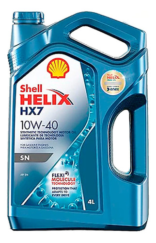 Shell Hx7 Helix 10w40 , 4 Litros, Con Doble Sello  