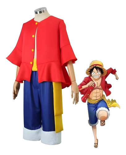 Disfraz Cosplay Monkey D. Luffy Anime One Piece Niños
