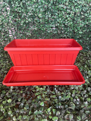 Macetero Jardinera Con Plato Rectangular N30