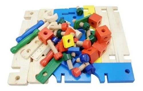 Imagen 6 de 7 de Caja De Herramientas De Madera Juguete Didactico Montessori