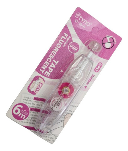 Kit 4 Resaltadores Retráctiles Tape Marcatextos En Cinta Mixto