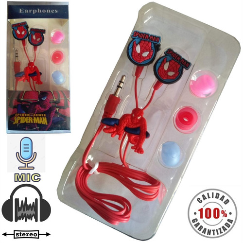 Audífonos Con Micrófono Manos Libre Spiderman Para Niños