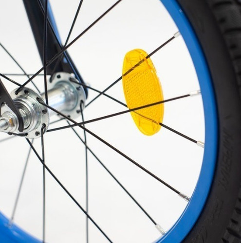 Imagen 5 de 10 de Bicicleta Infantil Rodado 16 Para Niño Color Azul Mundo Gym