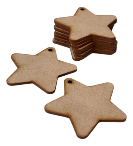 400 Estrellas Madera 5cm Fiesta Scrapbook Manualidades