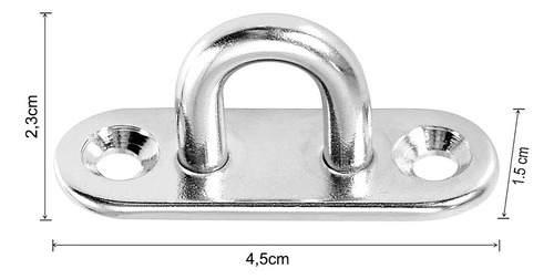 Anel De Base Olhal Gancho Parede Teto Aço Inox 40kg Barco