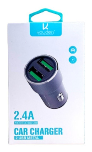 Cargador Kouders Para Carro 2.4amp Pto 2 Usb