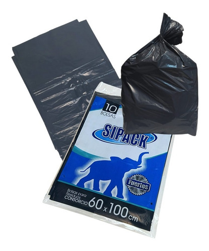 Bolsa Residuos Negra 60x100 Cm Sipack Paquete 10 Unidades