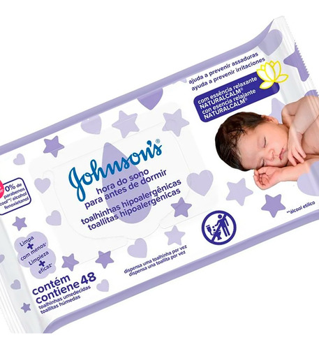Johnson's Baby X6 Toallitas Húmedas Antes De Dormir 48u 6c