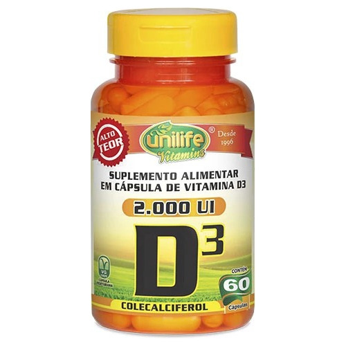 Vitamina D3 Colecalciferol 60 Cápsulas