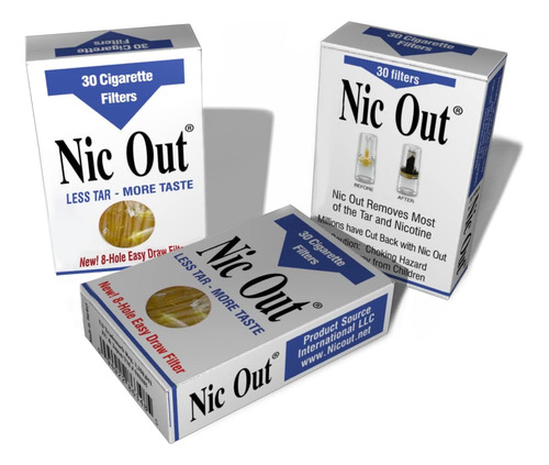 3 Paquetes De Filtros Para Cigarrillos Nic-out