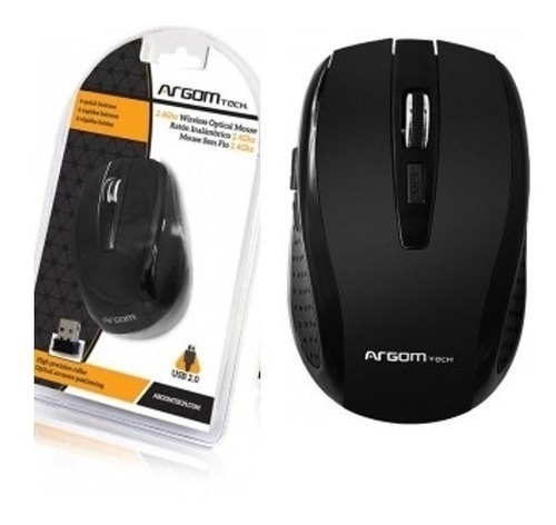 Argom Ms-0032b Mouse Inalambrico Negro (gadroves)