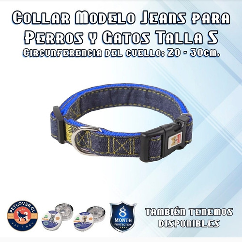 Collar Para Perro Vaquero Jeans Talla S Color Azul Seresto