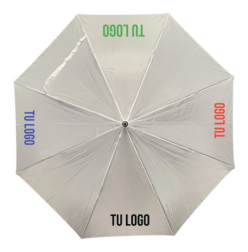 Imagen 1 de 10 de Paraguas Automático Personalizado Con Tu Logo 5 Unidades
