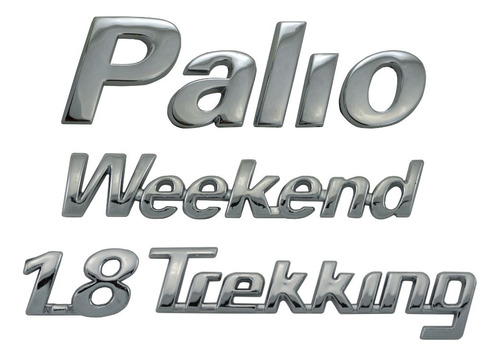 Emblemas Palio Weekend 1.8 Trekking Cromados 2001 Em Diante