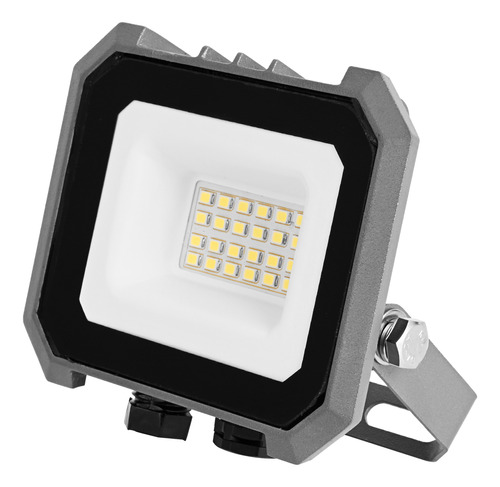 Proy.led 20w Negro Ip65 Fría Bkt 3 Años De Gtía Vivion