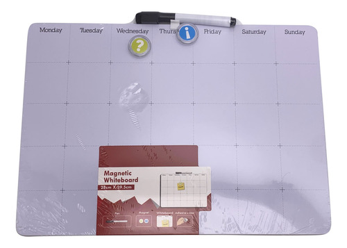 Pizarra Blanca Magnética Calendario Planificador + Marcador