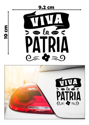 Calcomanía Sticker Para Auto Septiembre Viva La Patria Mexic