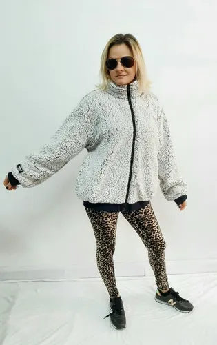 Campera Bomber Corderito Gris Vison Super Abrigada T Unico (Usado)