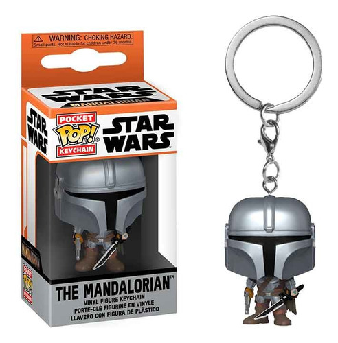 The Mandalorian With Darksaber Funko Pocket Pop Llavero