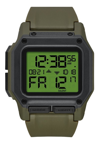 Reloj Nixon Regulus A1180-3100 Verde Tactico Militar 46mm