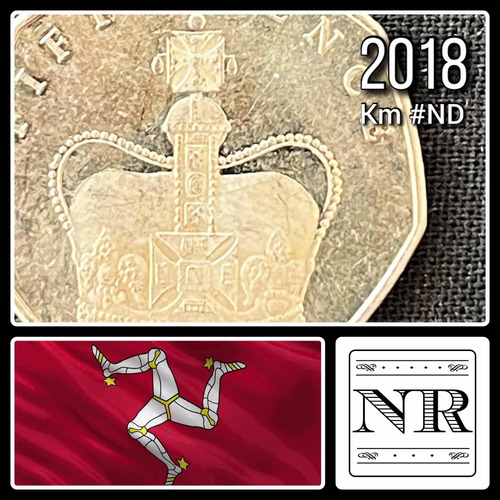 Isla De Man - 50 Pence - Año 2018 - Corona Diseño 2