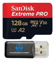 Comprar Tarjeta De Memoria Flash Sandisk Micro Sdxc Extreme Pro 4k De 128 Gb Para Samsung Galaxy S8, S8 Plus, S7, S7 Edge Microsd Tf Flash 128 G Clase 10 Con Lector De Tarjetas Everything Excepto Stromboli