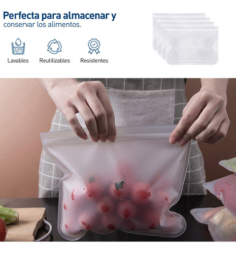 Bolsas Almacenamiento Reutilizables Para Alimentos 100 Pzs