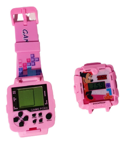 Super Reloj Digital Minnie + Tetris Juguetes Para Niñas