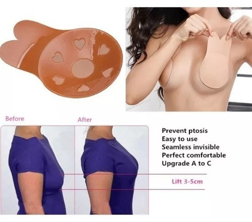 Imagen 2 de 5 de Sosten Adhesivo Invisible Levanta Busto Beige Negro