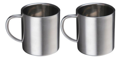 2 Tazas De Material Acero Inoxidable, Taza De Metal Para Y