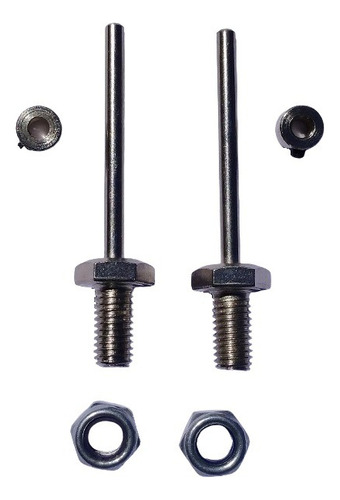 Par De Eixos Para Trem De Pouso 4mm - 6,9cm Total Com Porca