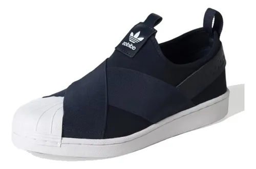 Adidas superstar cheap slip on azul
