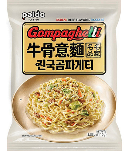 Lamen Coreano Paldo Gompaghetti 110g Cremoso Carne