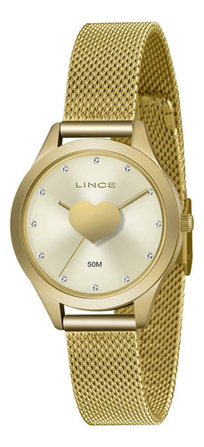 Relógio Lince Feminino Lrg4719l C1kx Casual Dourado