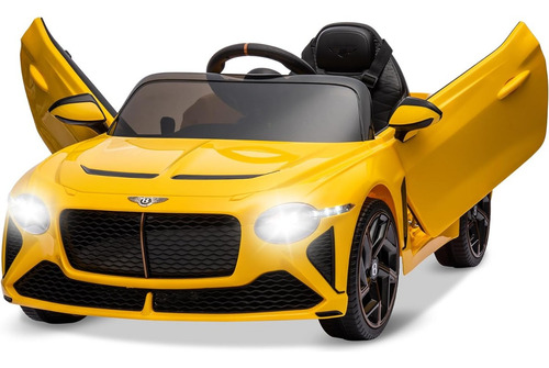 Vehículo P/niños Estilo Bentley Bacalar; 12 V; Amarilo