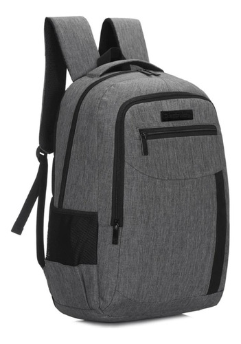 Mochila Urbana Discovery Clásica 15990 Con Porta Notebook Color Gris