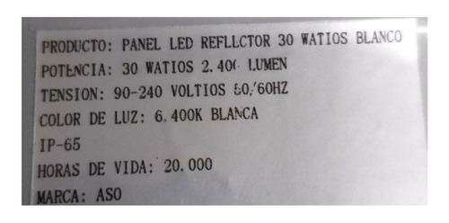 Reflector Led 30w