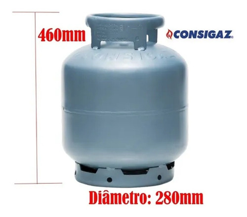 Imagem 2 de 7 de Botija De Gás Botijão Vazio Sem Gás 13kg P13 Consigás