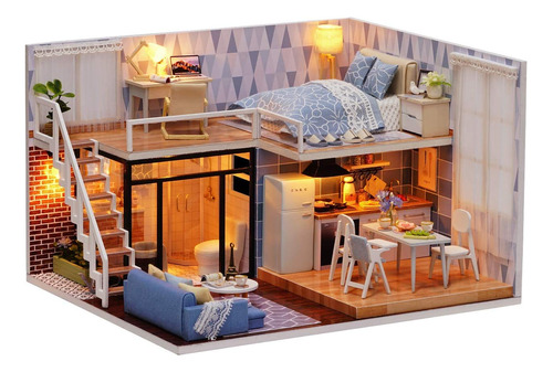 Ogrmar - Casa De Muñecas En Miniatura Con Muebles  Kit De C