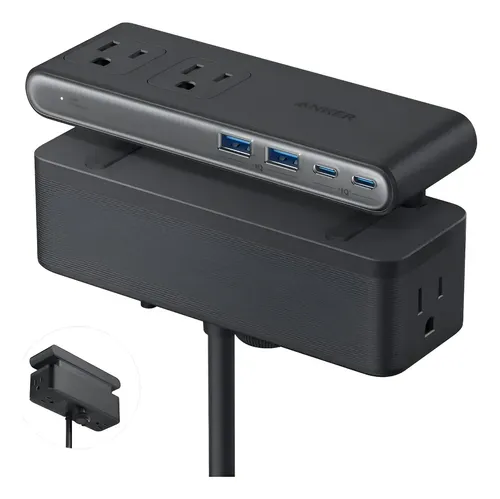 Anker Nano Power Strip 10-in-1 70W クランプ式 Filtro De Linha Anker Nano 70w 10 Portas Com Grampo Black