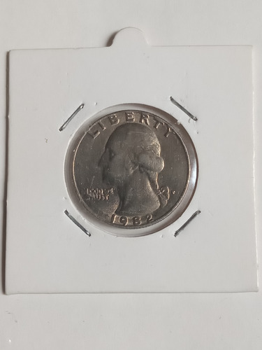 Eeuu 1982 P. Moneda De Quarter Dollar C/ Error. Mb. Mira!!!! (Usado)