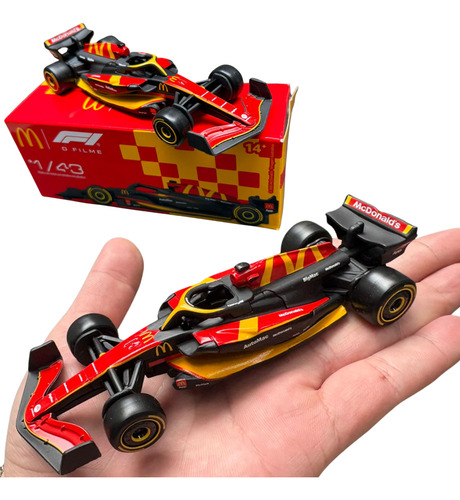 Miniatura Carro Formula 1 Mc Donalds F1 O Filme 1/43 Vermelho