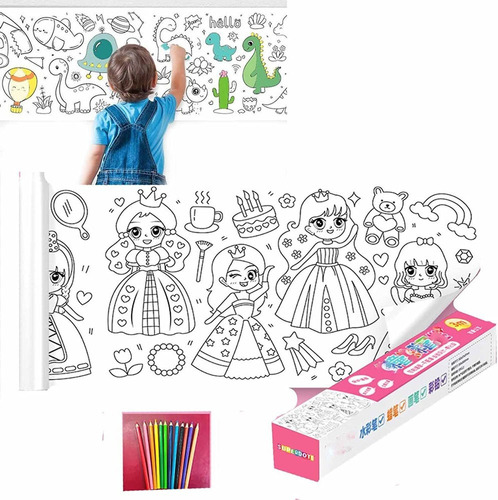 3m Rollo De Papel De Dibujo Para Colorear Pintar Para Niños